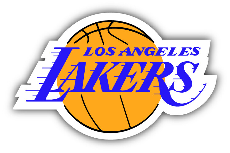 Los Angeles Lakers NBA Basketball Sport Logo Car Bumper Sticker Decal "SIZES"