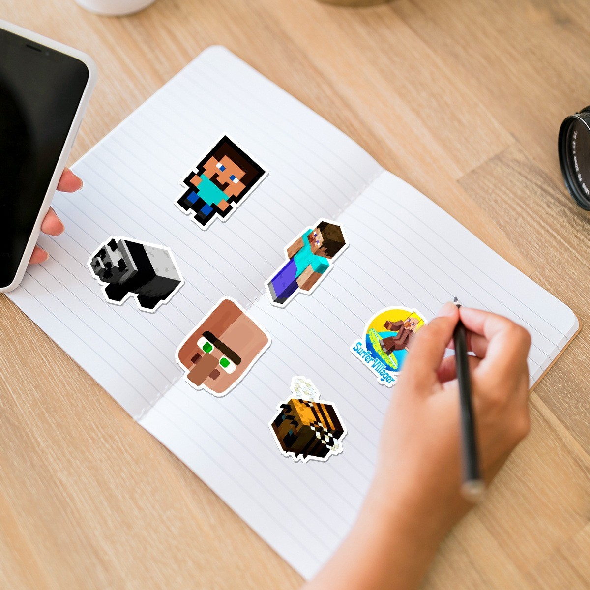 50pcs Waterproof Vinyl Stickers Minecraft Video Game Luggage Phone Laptop Fridge