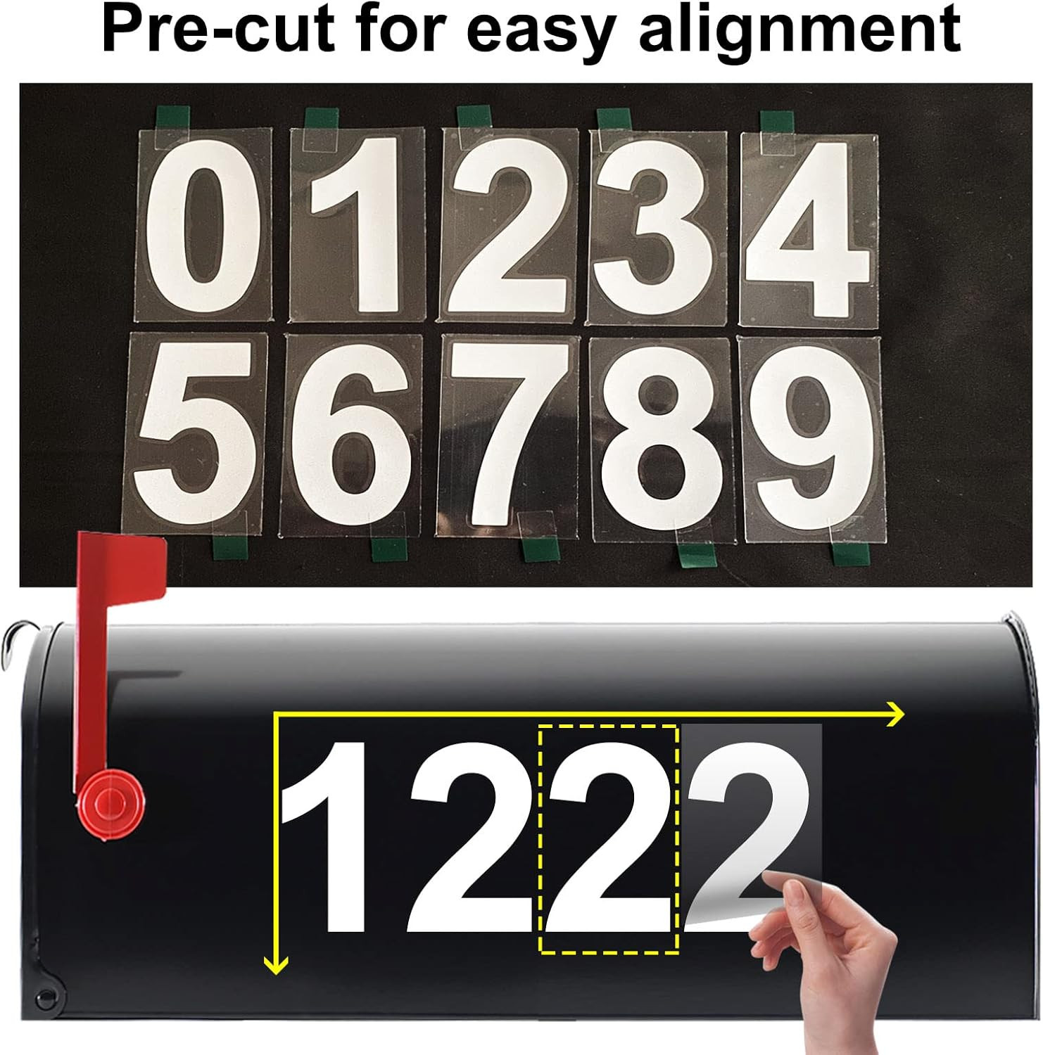 4 inch Mailbox Numbers for Outside 50 PCS Reflective Number Stickers with Stick