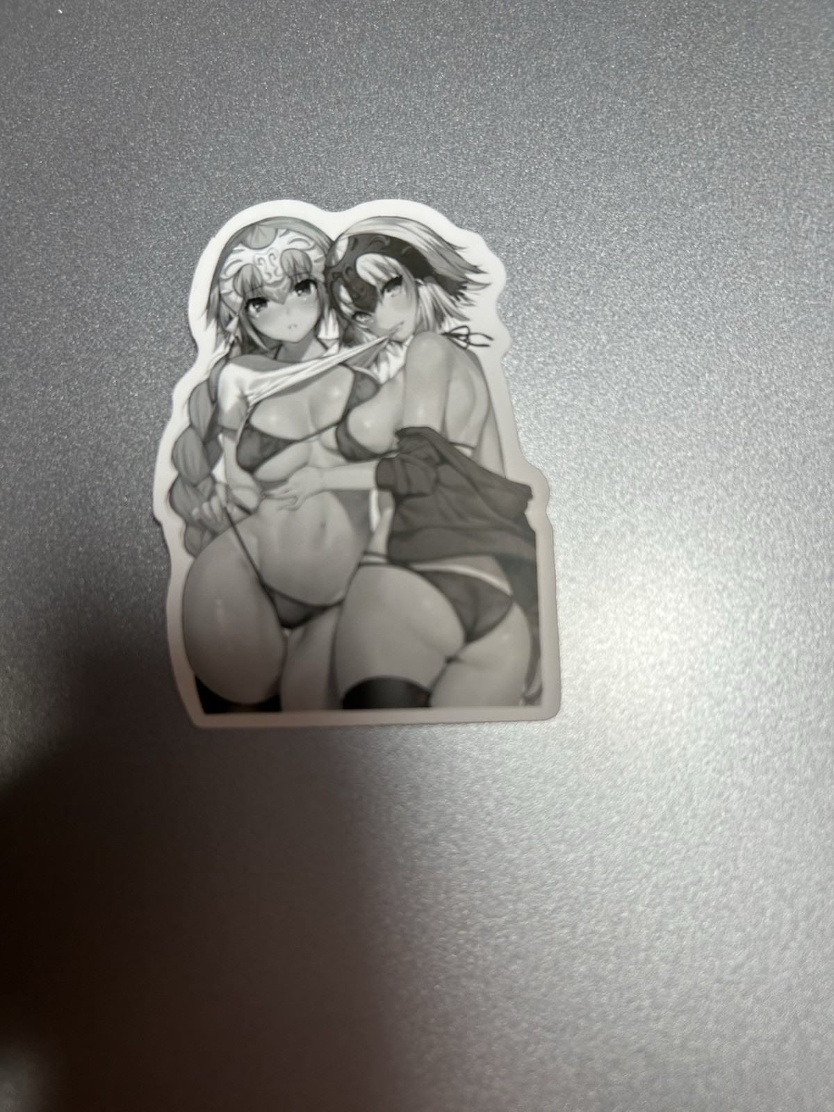 black and white waifu lewd sexy girls stickers #8