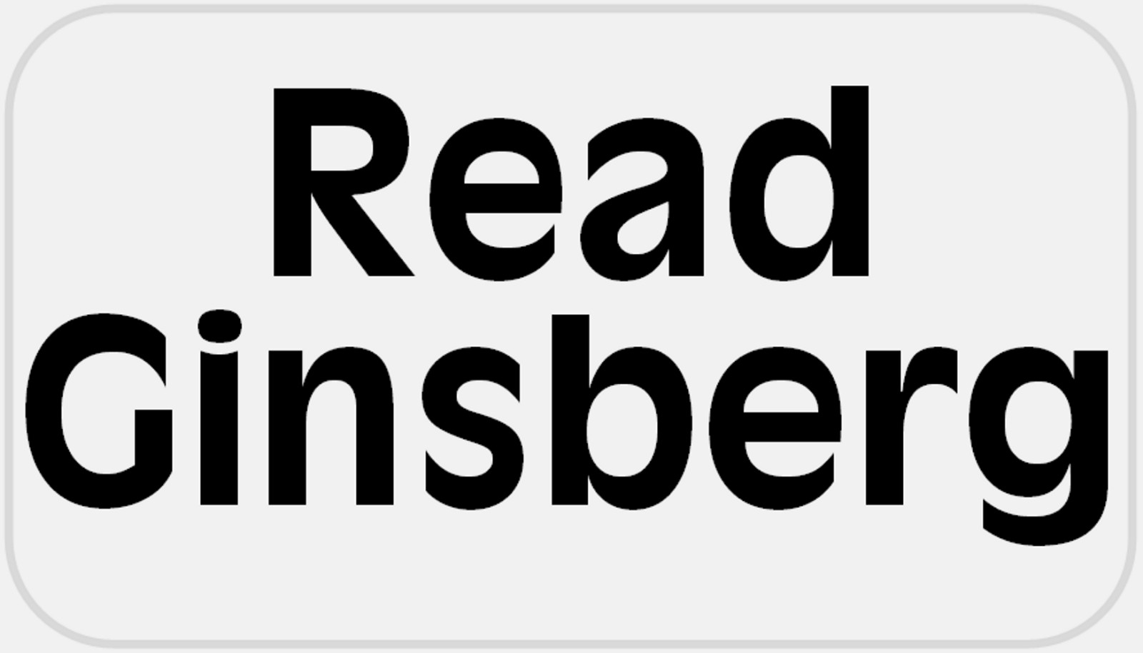 Read Ginsberg – 25 Stickers Pack 2.25 x 1.25 inches – Allen Author Poet Beat