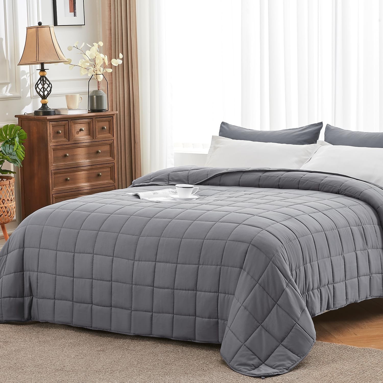 Weighted Blanket for Adults 20lbs, 88"x104", King Size Cooling Heavy Throw Bl…