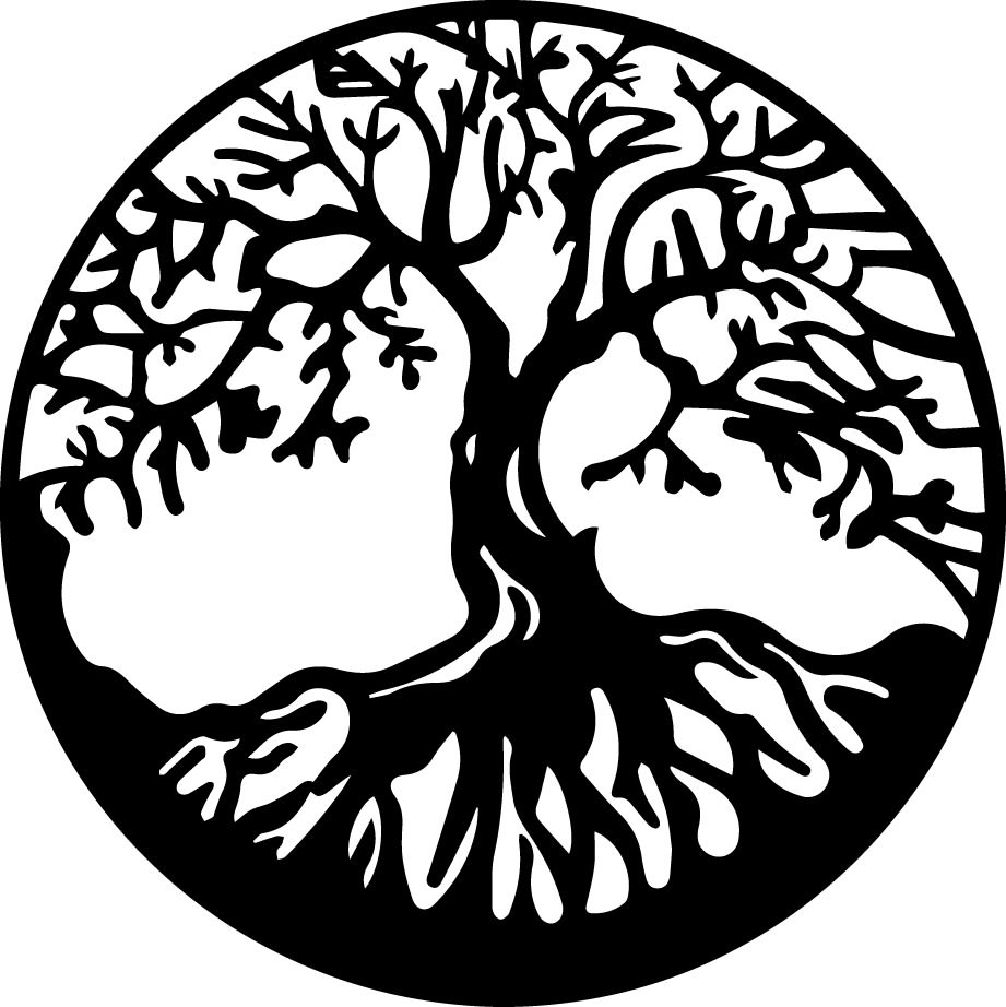 4 inch Tree of Life Decal Window Sticker Car Decor Circle Branches Tribal Outlin