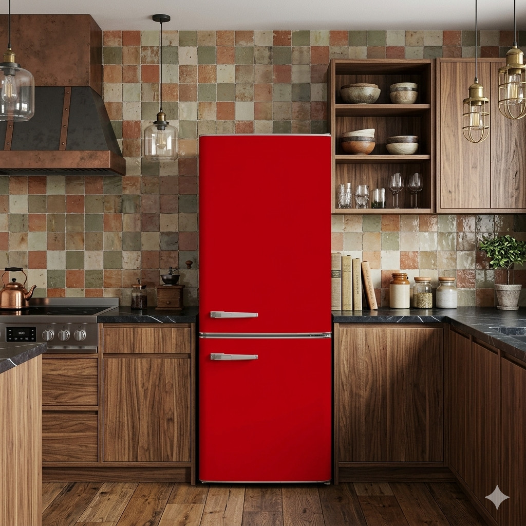 Vintage Retro Style Fridge Wrap Refrigerator Vinyl Decal