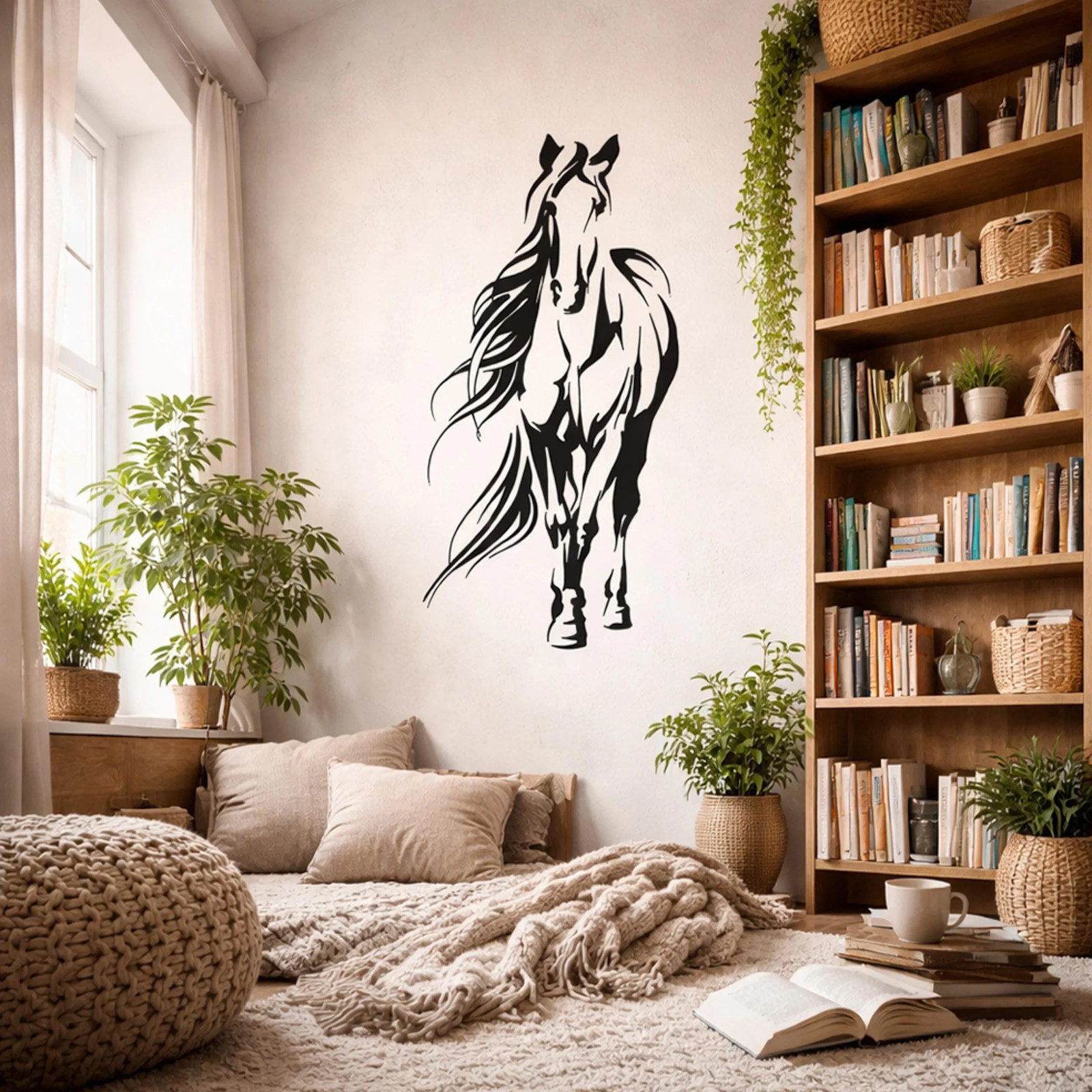 Minimalist Horse Decal | Full Body Line Art