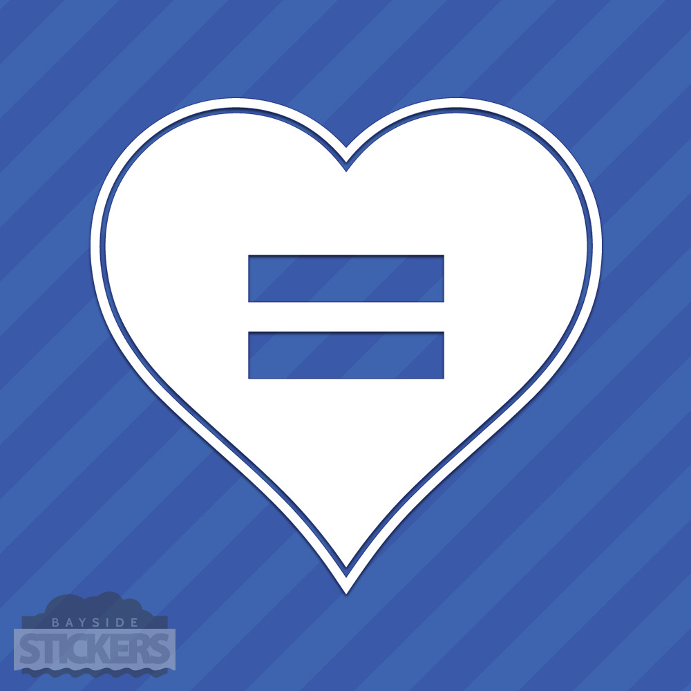Equal Rights Heart LGBT Vinyl Decal Sticker