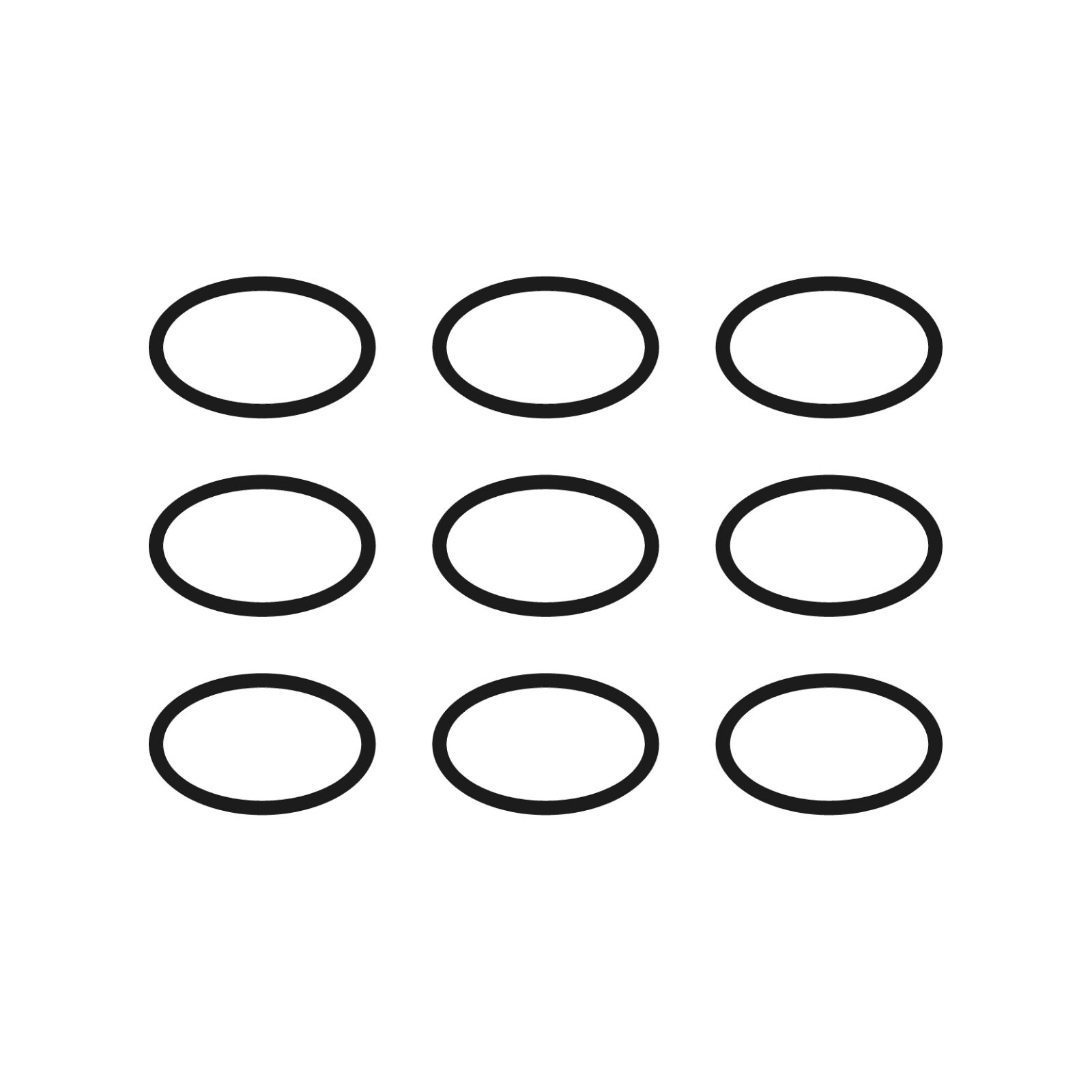 9 Oval Outline Shape Vinyl Decal 4:2.5 RATIO Car Window Ellipse Shape Sticker