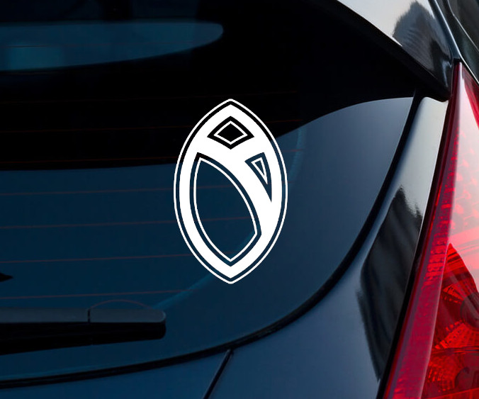 New Loka Warframe Matte White Indoor/Outdoor Vinyl Decal 3"x1.9"