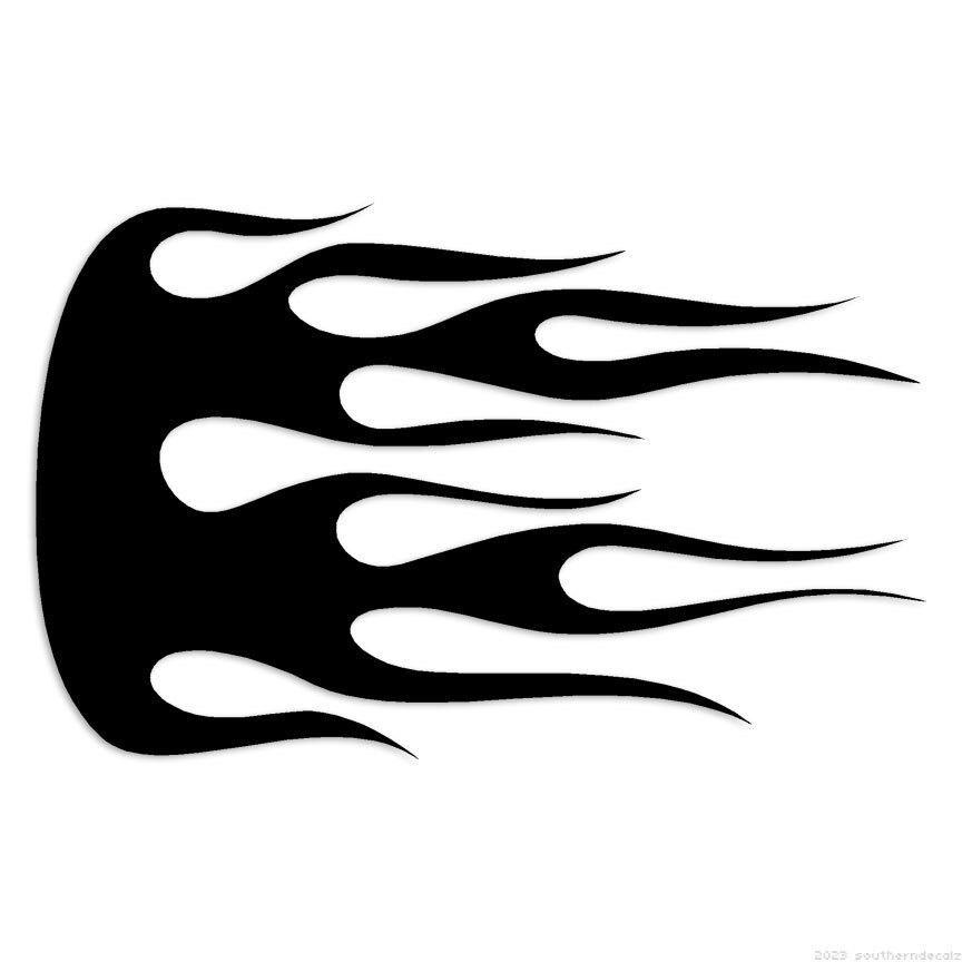 Fire Flames – Decal Sticker – Multiple Colors & Sizes – ebn7262