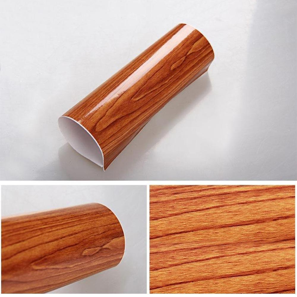 High Gloss Wood Grain Vinyl for Car Interior Furniture Countertop Wrap Sticker