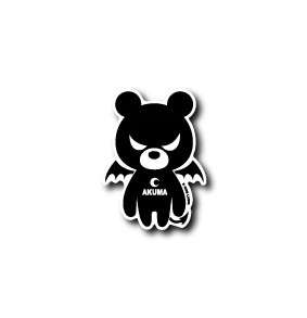 Mashkin Akuma Front Black B-SIDE LABEL sticker art thick vinyl japan graphic