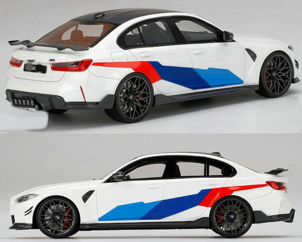 Graphics Tricolor Racing Stripes Sticker Kit for BMW M3 M4 M5 Side Door Decals