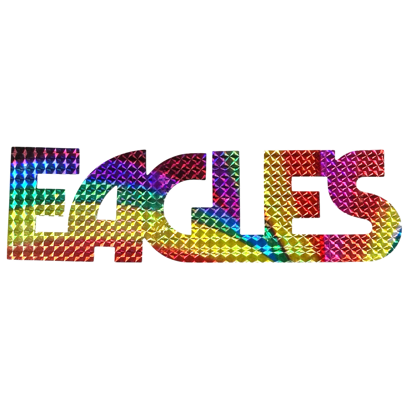 Vintage EAGLES Rainbow Prism Sticker Classic Rock Band Philadelphia Football NOS