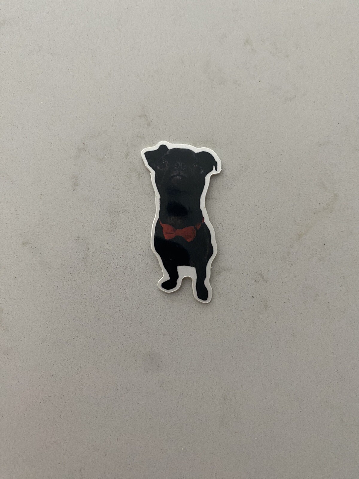 Black Pug Puppy Sticker