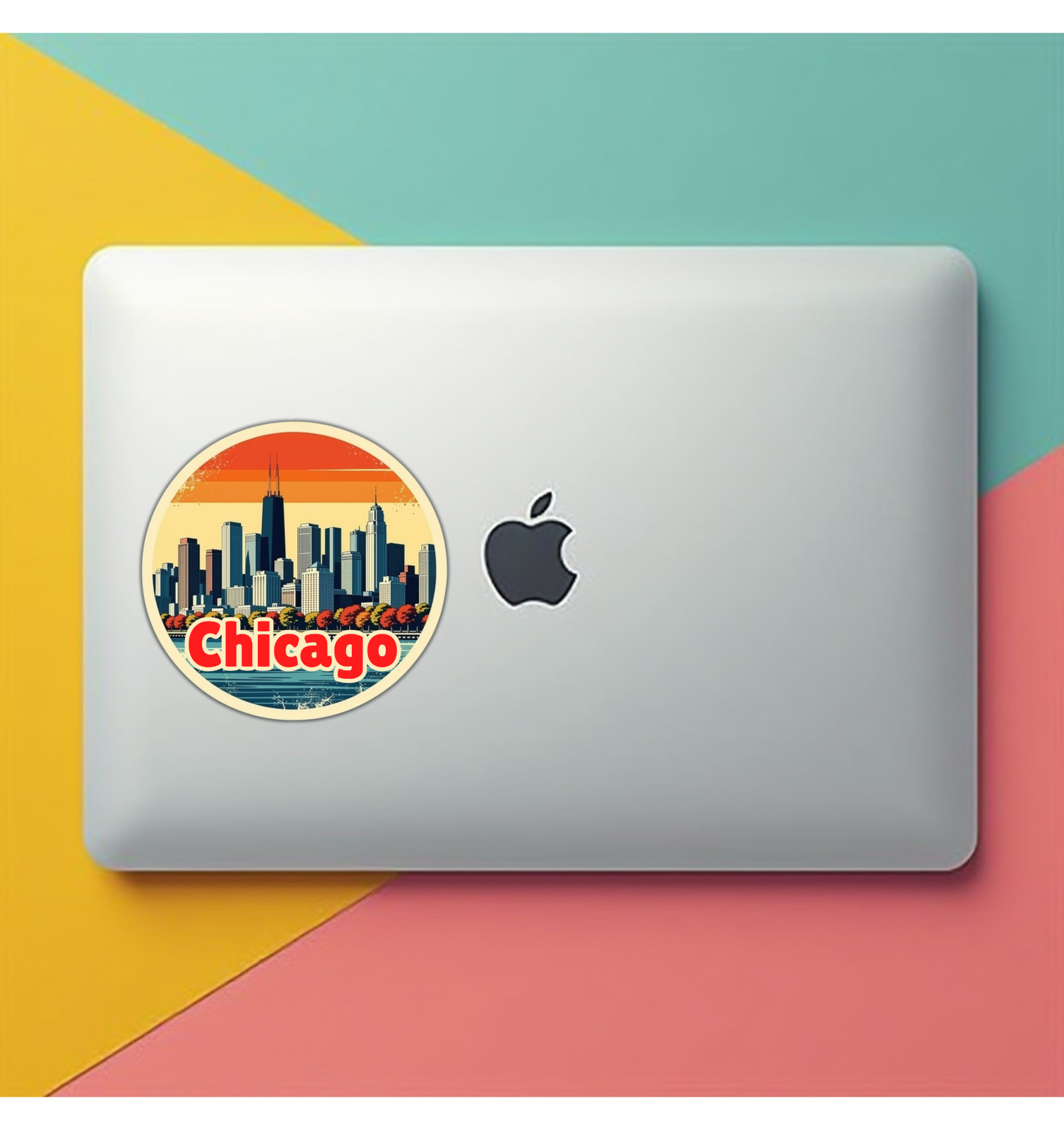 Chicago Illinois Windy City Fridge Magnet or Laptop Sticker
