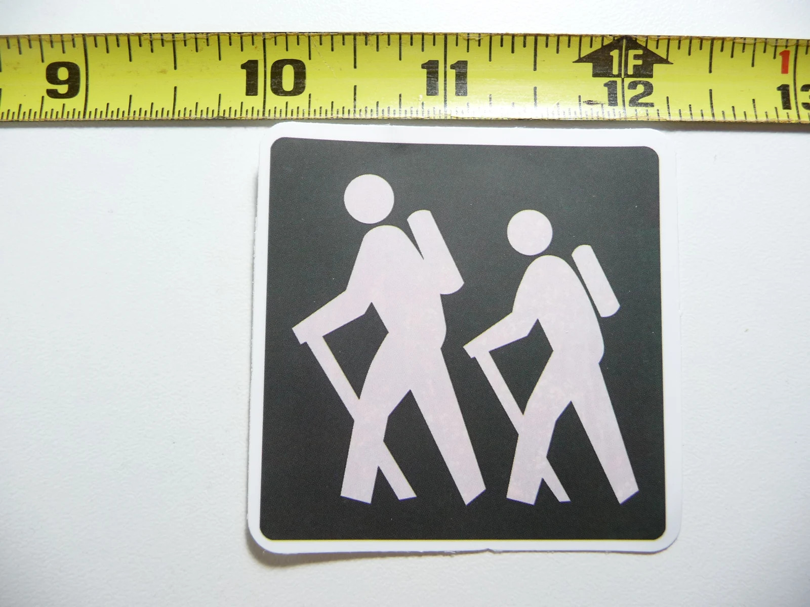 COUPLE HIKING ICON SIGN SMALL STICKER DECAL CAMPING TRAVEL VACATION