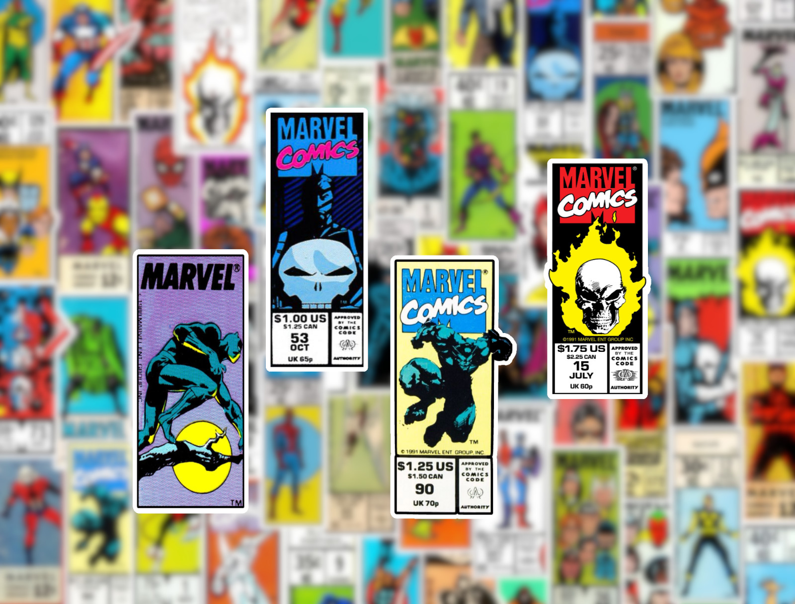 25/50 Marvel Corner Art Sticker Pack – Waterproof Vinyl – Comic Spiderman Thor