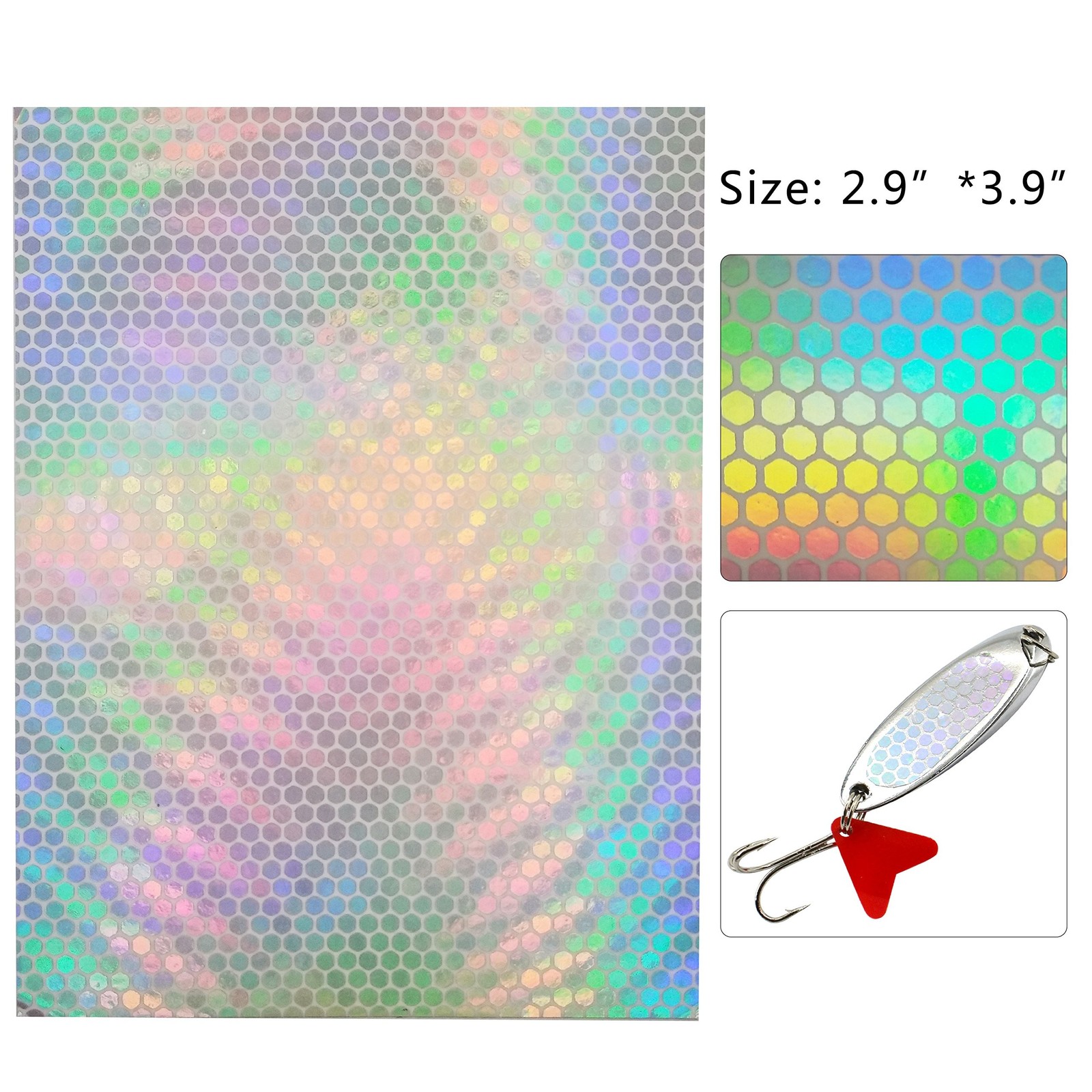 Holographic Fishing Lure Sticker, 15pcs Fish Scales Tape Luminous Sticker Fis…