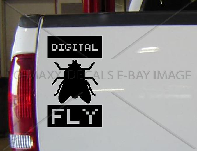 Digital Fly Custom Art Graphic Design Various Colors & Sizes Die Cut Vinyl Decal