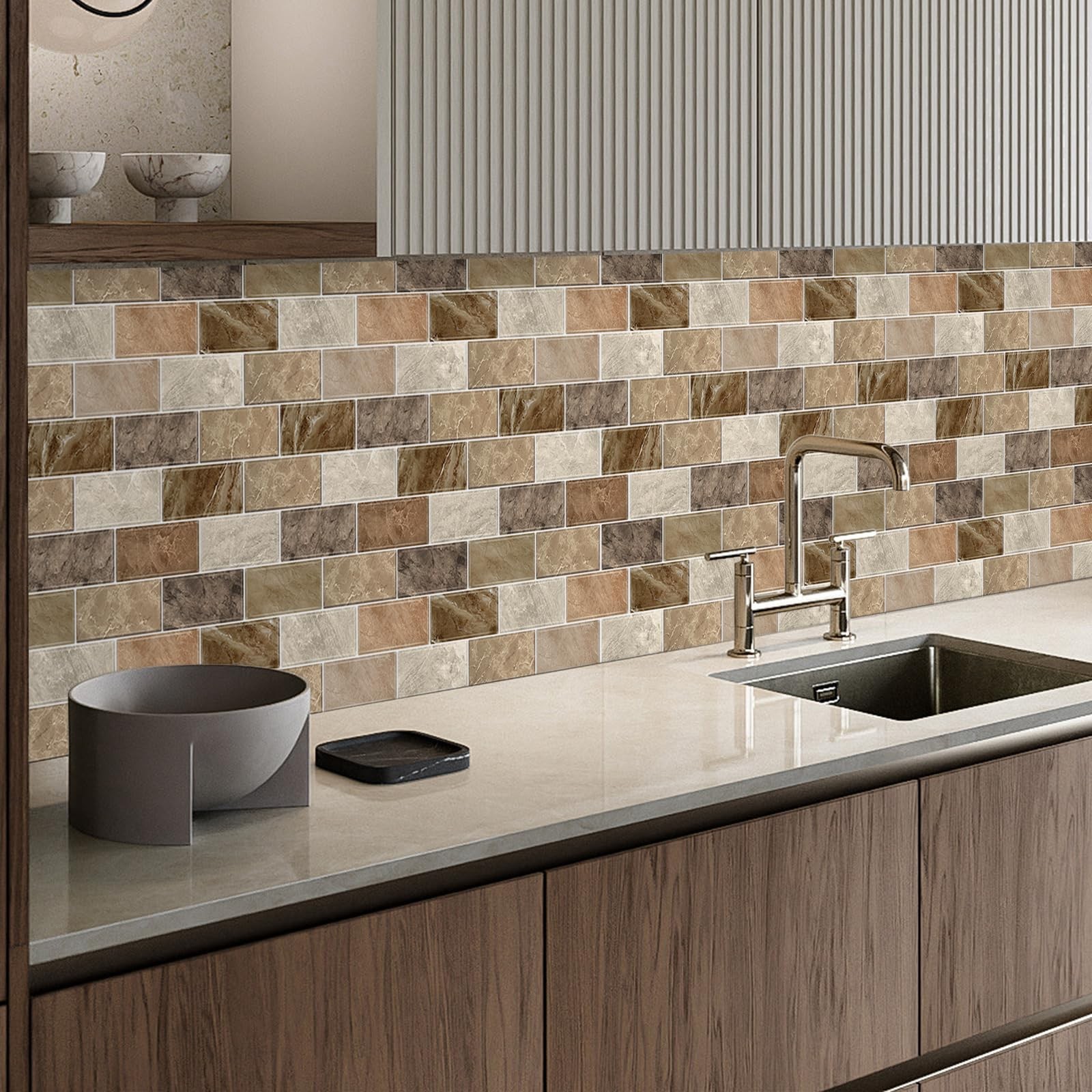10 Sheets Peel and Stick Backsplash for Kitchen 12"X12" Renter Friendly Backs…