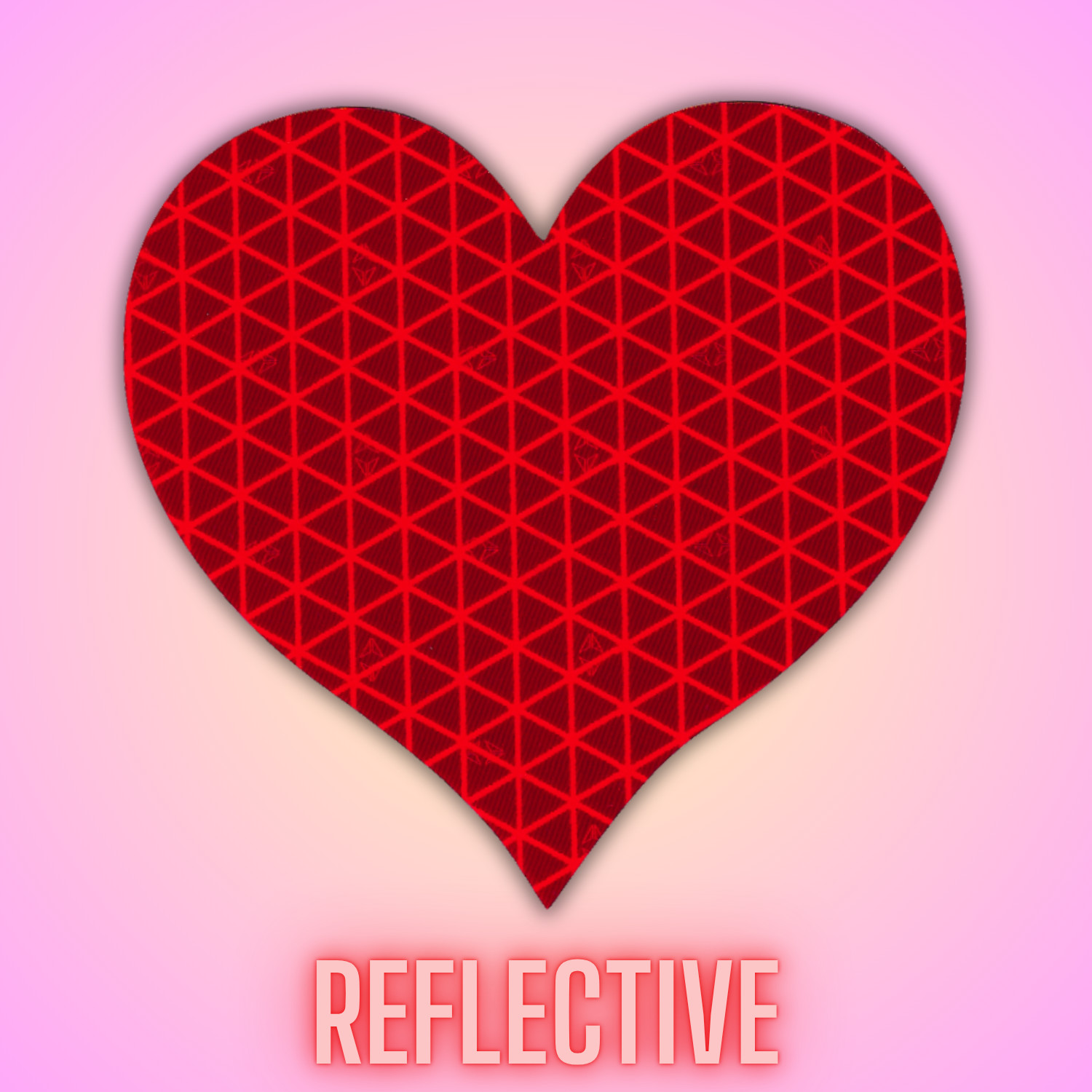 Vintage Red Heart Reflective Decal, Love Reflector Sticker for Car Bike Mailbox
