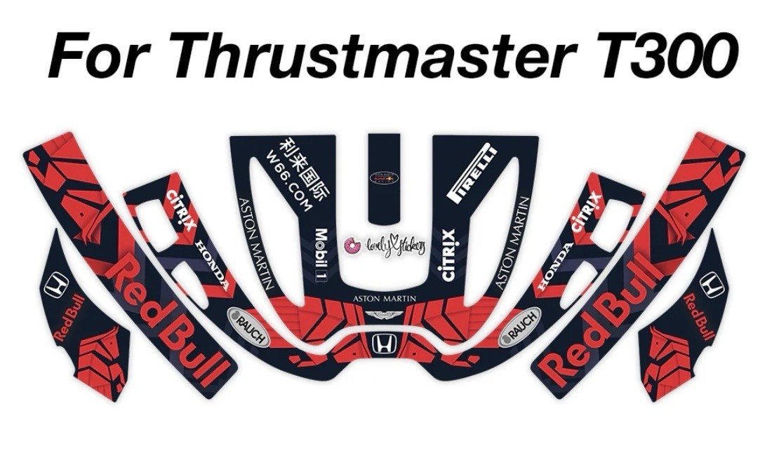 LovelyStickers Decal for Thrustmaster T300 | Red Bull F1 – 2019 Testing Livery