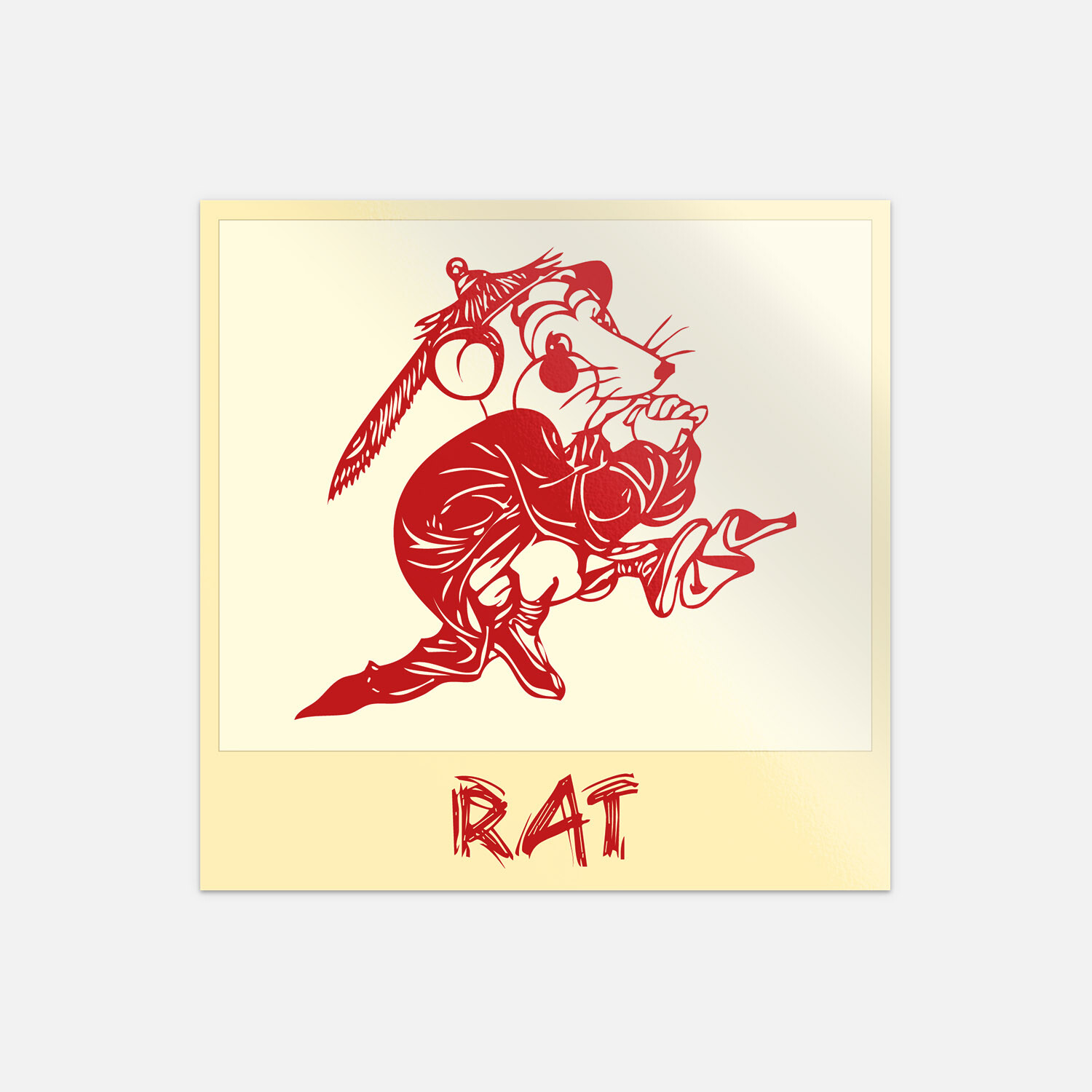 Rat Chinese Zodiac Sheng Xiao Humor Sign Vinyl Sticker Decal