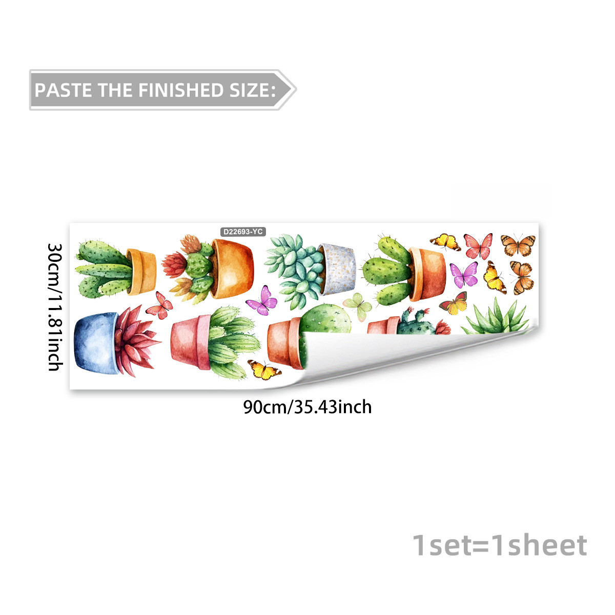 Double Sided PVC Window Sticker with Plant Flower Design for Interior Glass