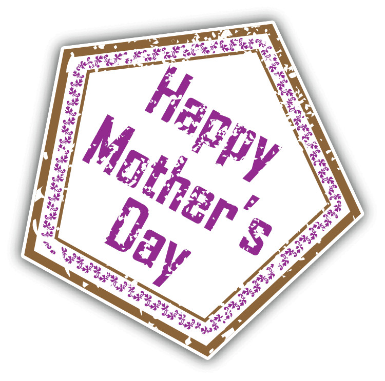 Happy Mother's Day Grunge Festival Stamp Car Bumper Sticker Decal