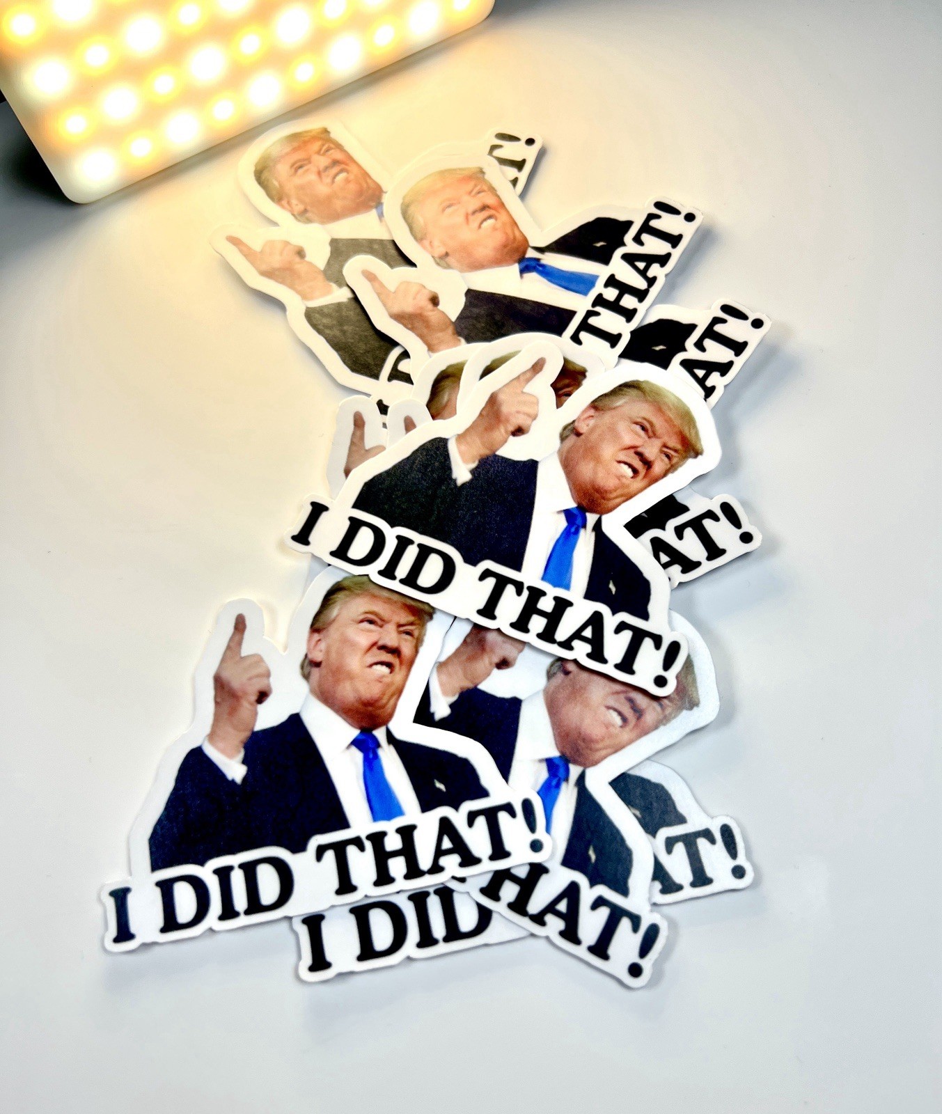 50 Trump Stickers I DID THAT Gas Pump Waterproof Vinyl Laminated NEW 1×1"
