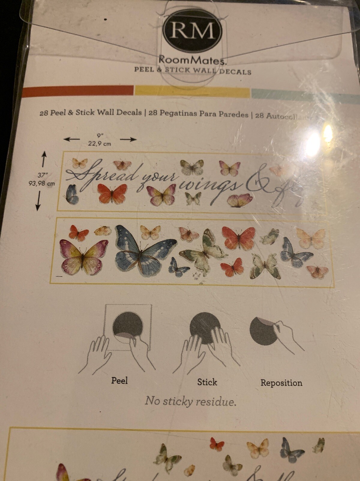 Peel & Stick Wall Decals: 28 Count (New)