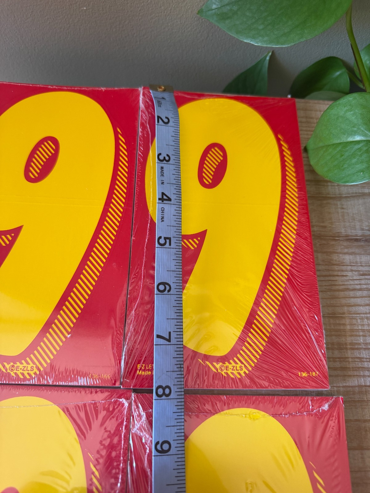E-Z Lettering Numbers 9 & 0 Windshield Decal Packages Auto Dealer Lot of 4