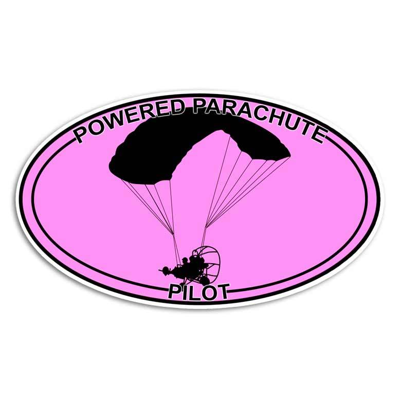 Powered Parachute Sticker Paraglider Decal Pilot Aircraft Ultralight Sky USA