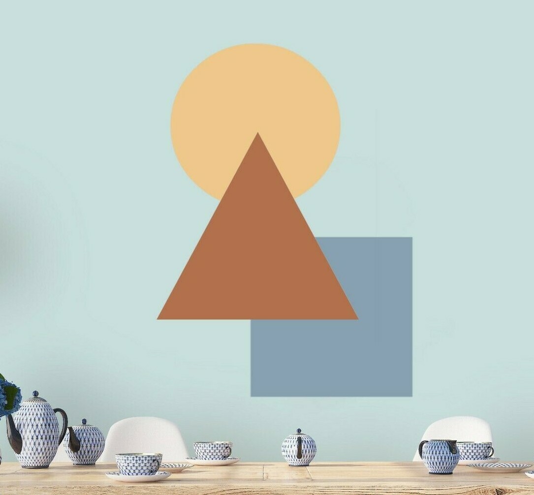Wall Decal Geometric Circle wall decals Boho wall decal living room
