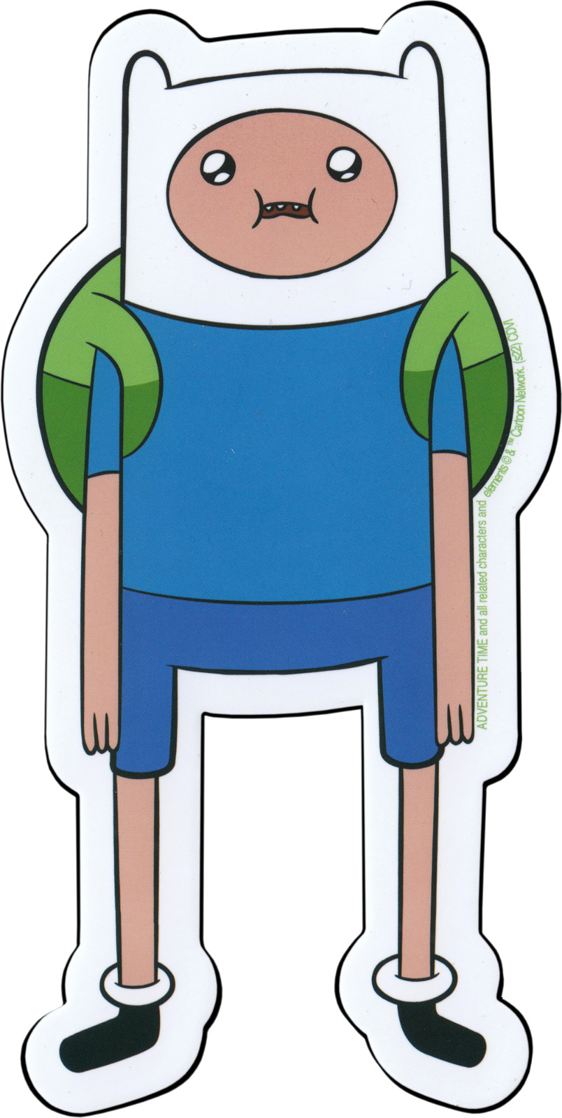Sticker – Finn in Awe Adventure Time Cartoon Network TV Show 5.5" Decal #5919