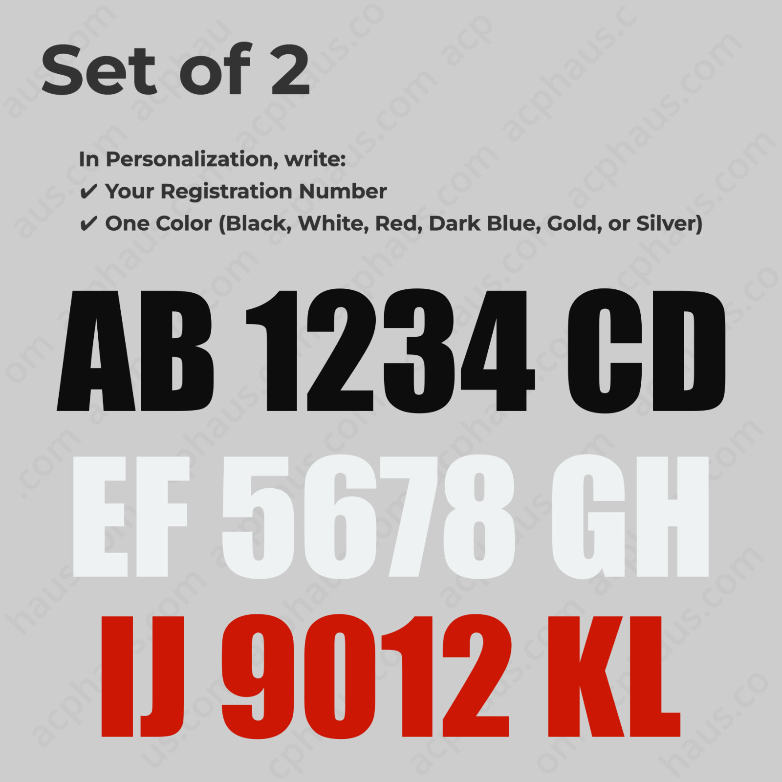 Boat Registration Numbers Decals – Custom ORACAL 751C Vinyl – Right & Left Set