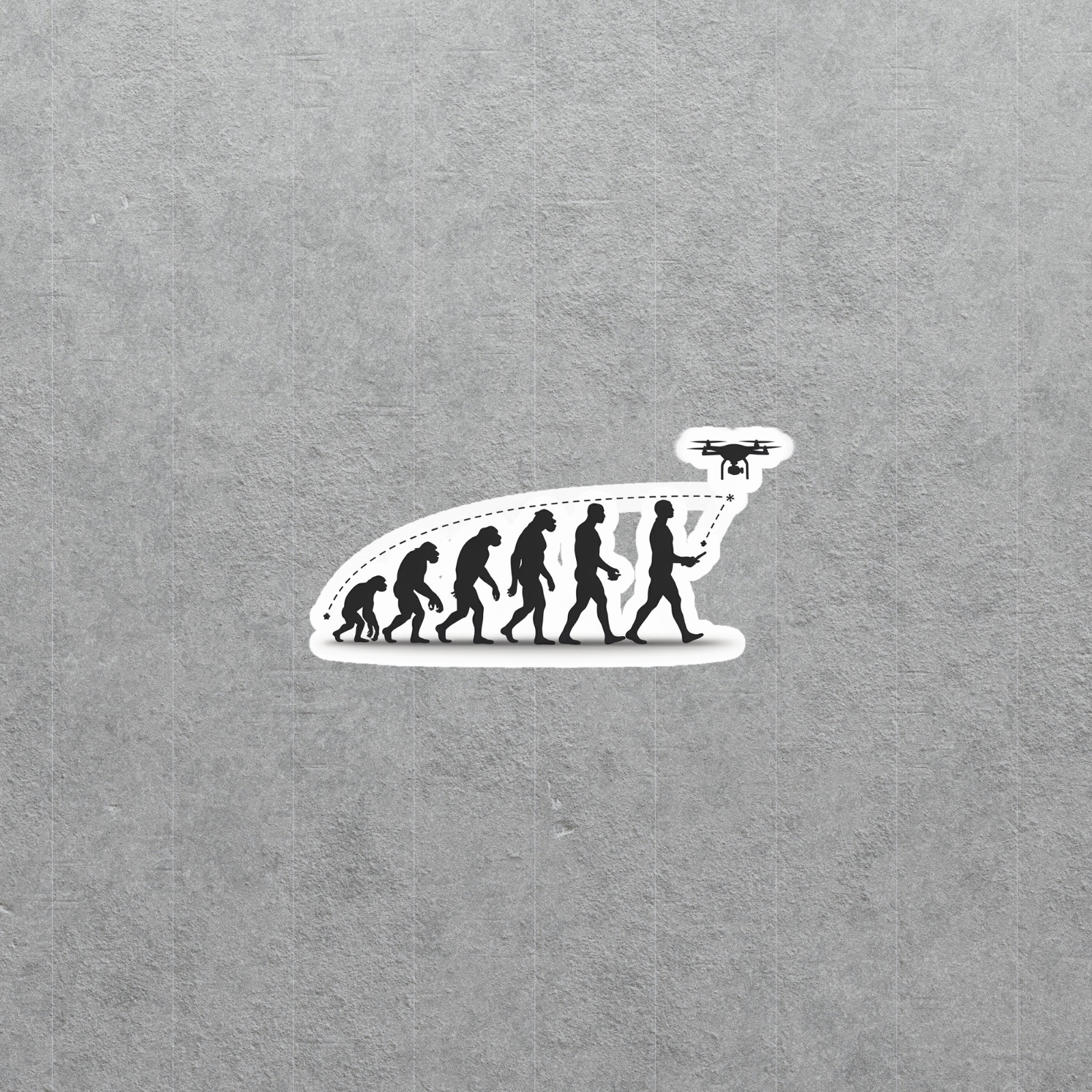 Evolution of Man Drone Pilot Funny Tech Geek Sticker Decal #5269