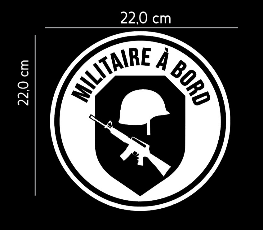 Military on board – military vinyl – car, truck, truck – decal, window