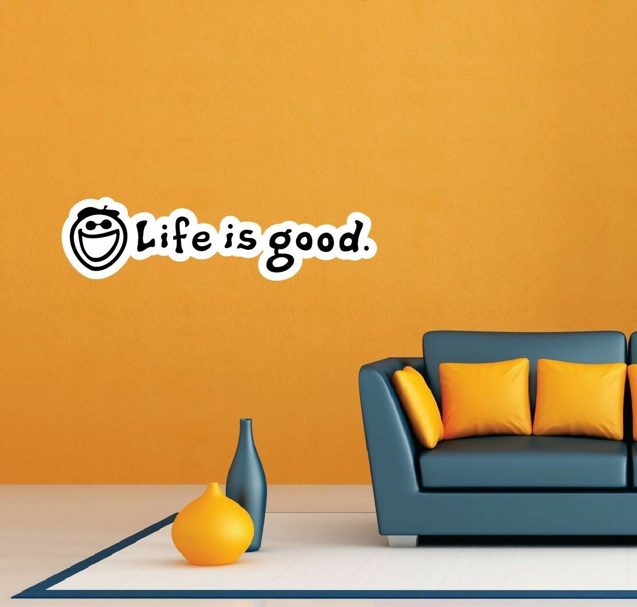 Life Is Good Positive Room Wall Garage Decor Sticker Decal 25"X7"