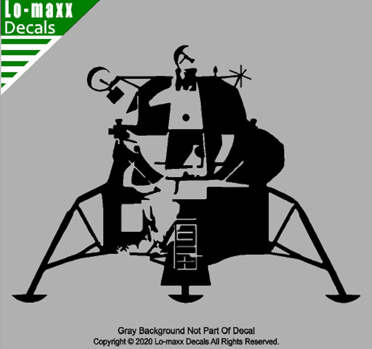 Apollo 11 Lunar Module NASA Art Custom Design High Quality Die Cut Vinyl Decal