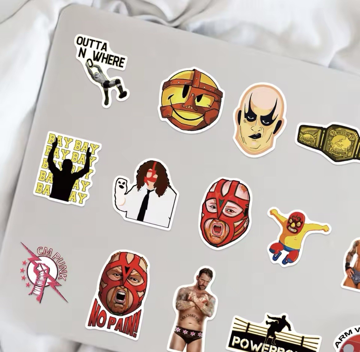 Wrestling Style Stickers 50pk Wrestling Superstars Matte Stickers FREE SHIPPING