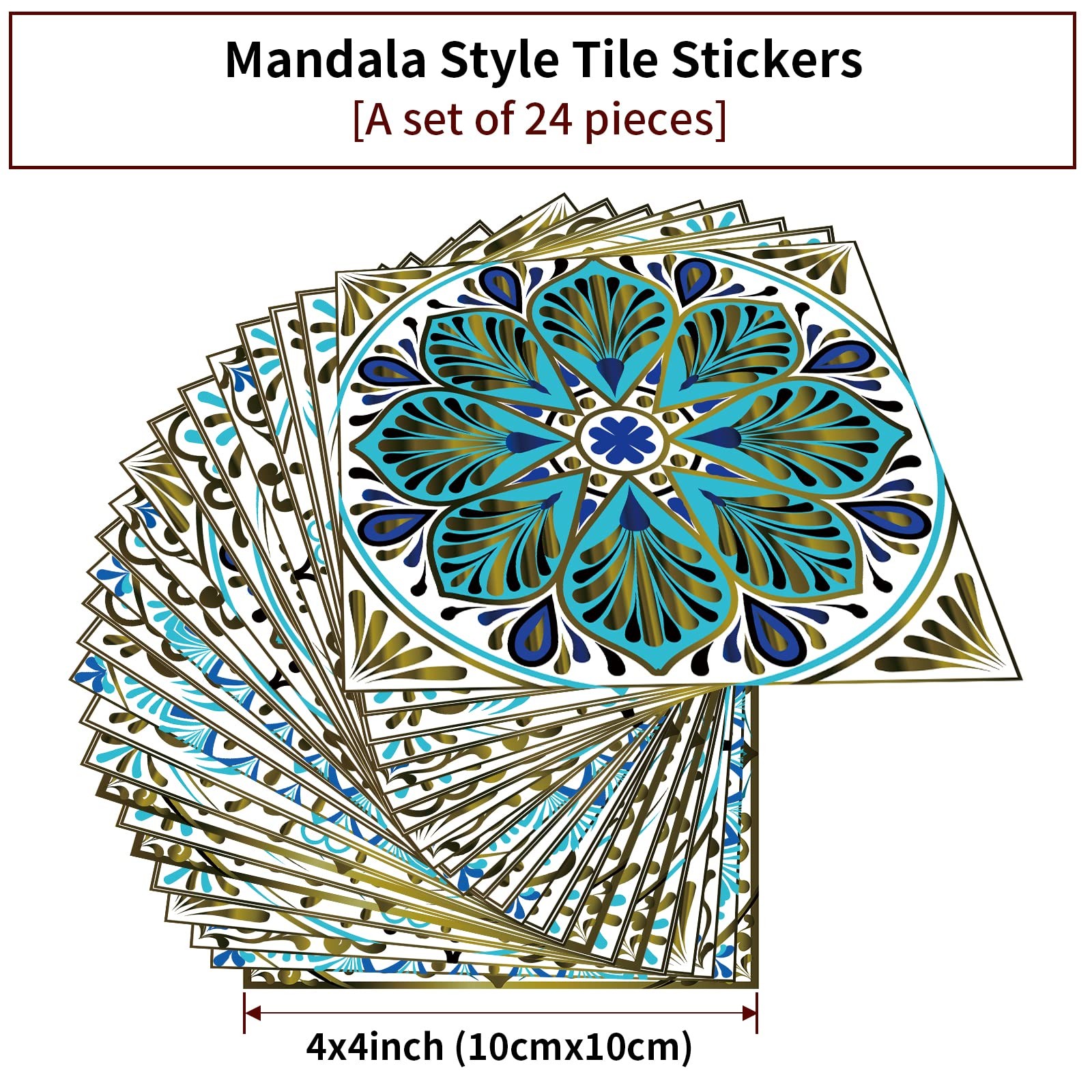 24Pcs Peel and Stick Tile Stickers, 4×4 Bathroom & Kitchen Backsplash Tile De…