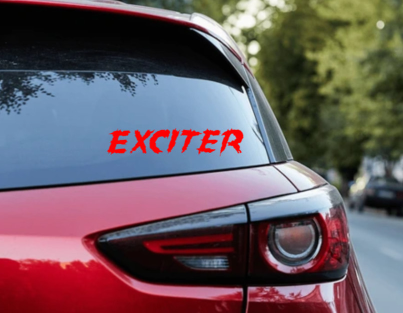 Exciter Logo Vinyl Sticker Decal Heavy Metal Band Car Bumper Overkill Church