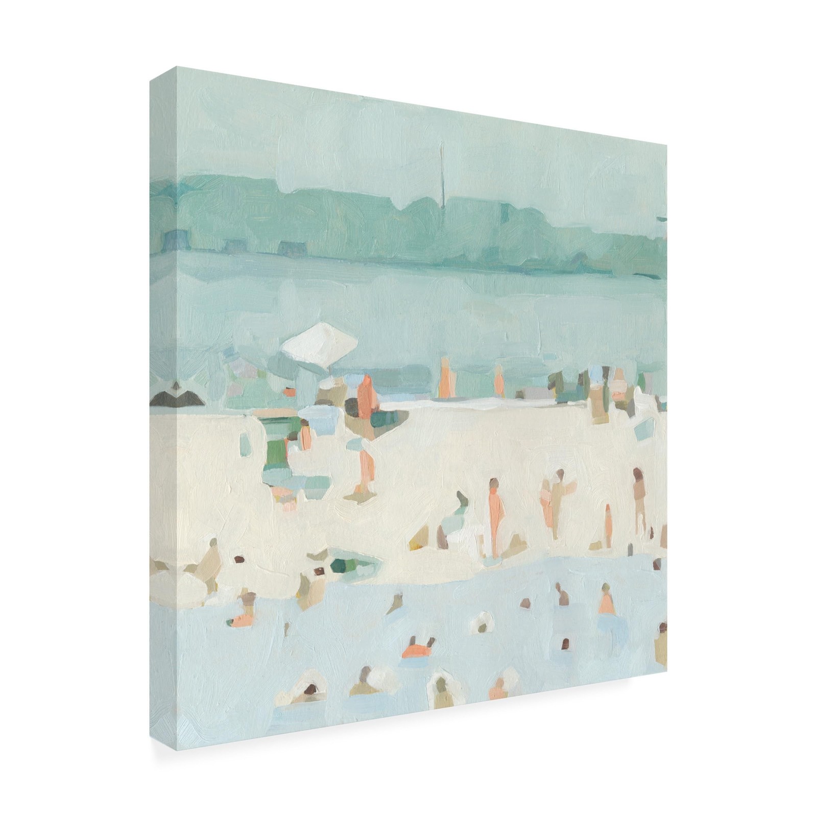 Wrapped Canvas Wall Art – Emma Scarvey 'Sea Glass Sandbar I' Wall Art for Liv…