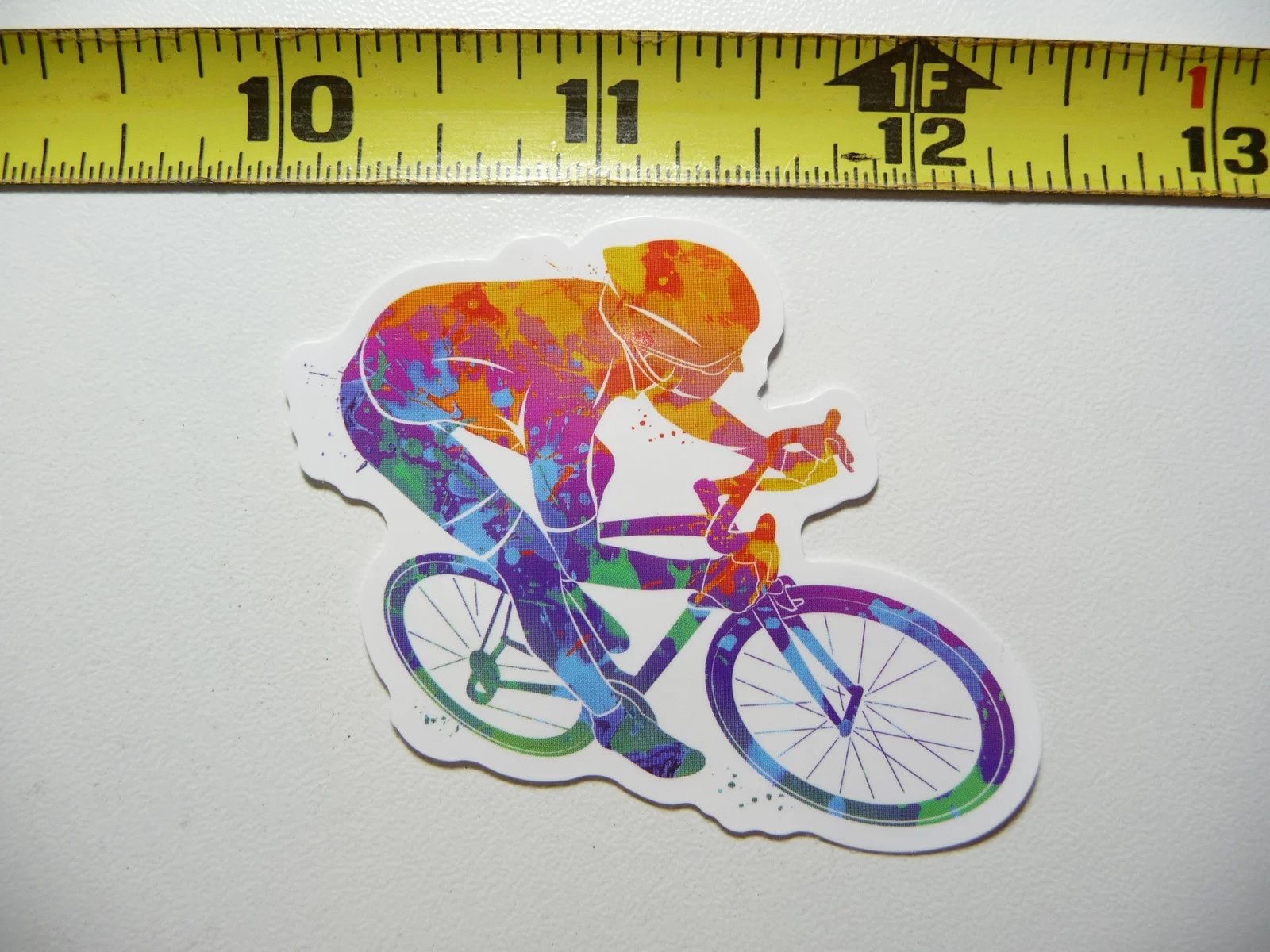 BIKE RACING RIDER BICYCLE SMALL STICKER DECAL EXERCISE 100 200 CENTURY