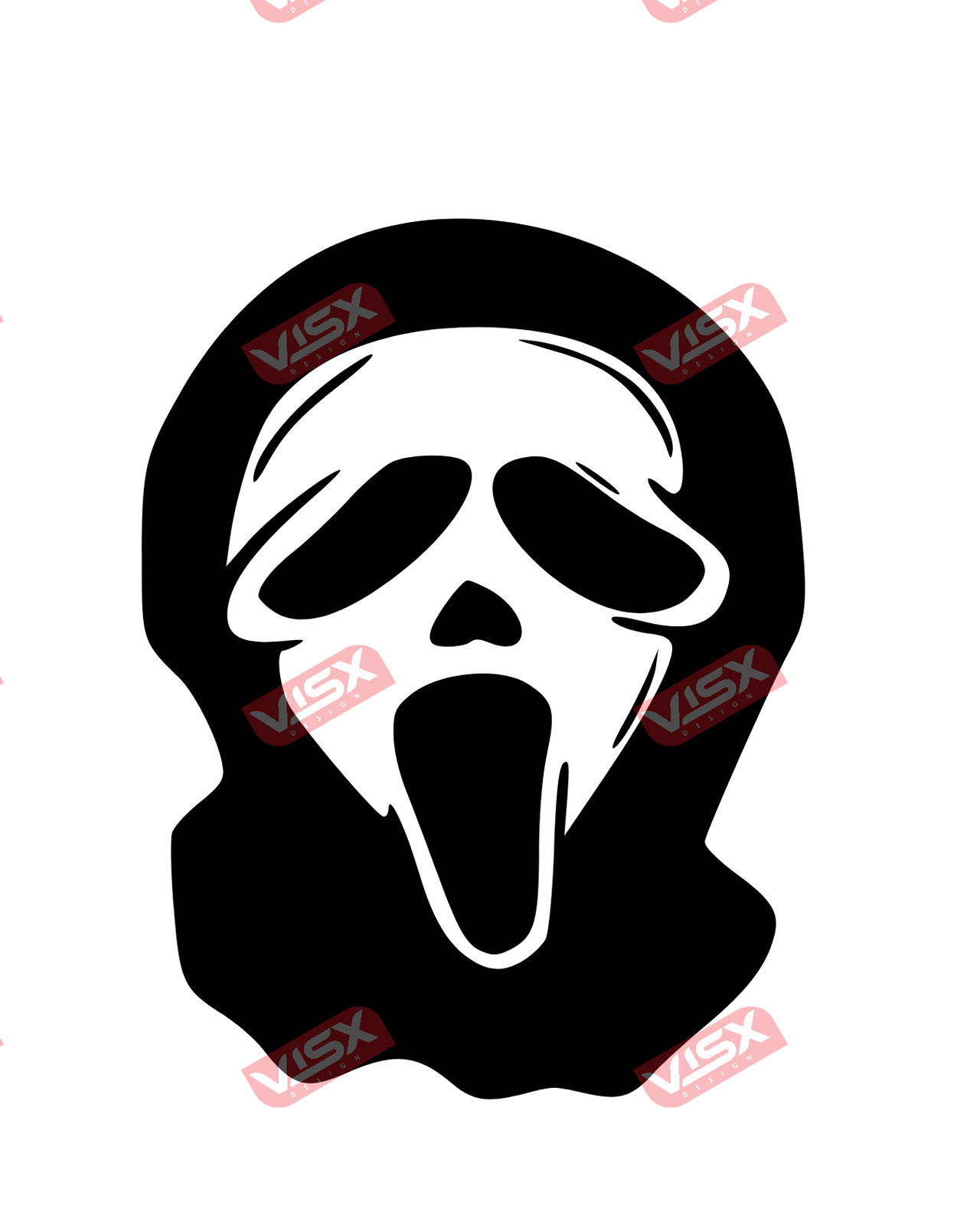 Scream Mask Decal Sticker Horror Movie Halloween Ghost Face Car Laptop Window