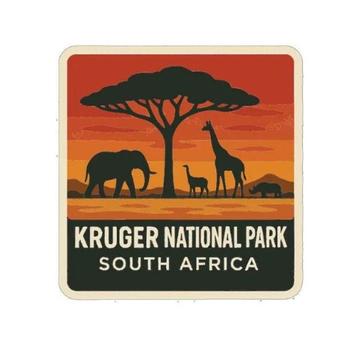 Kruger National Park South Africa Iron On Heat Transfer Vinyl HTV Symbolic