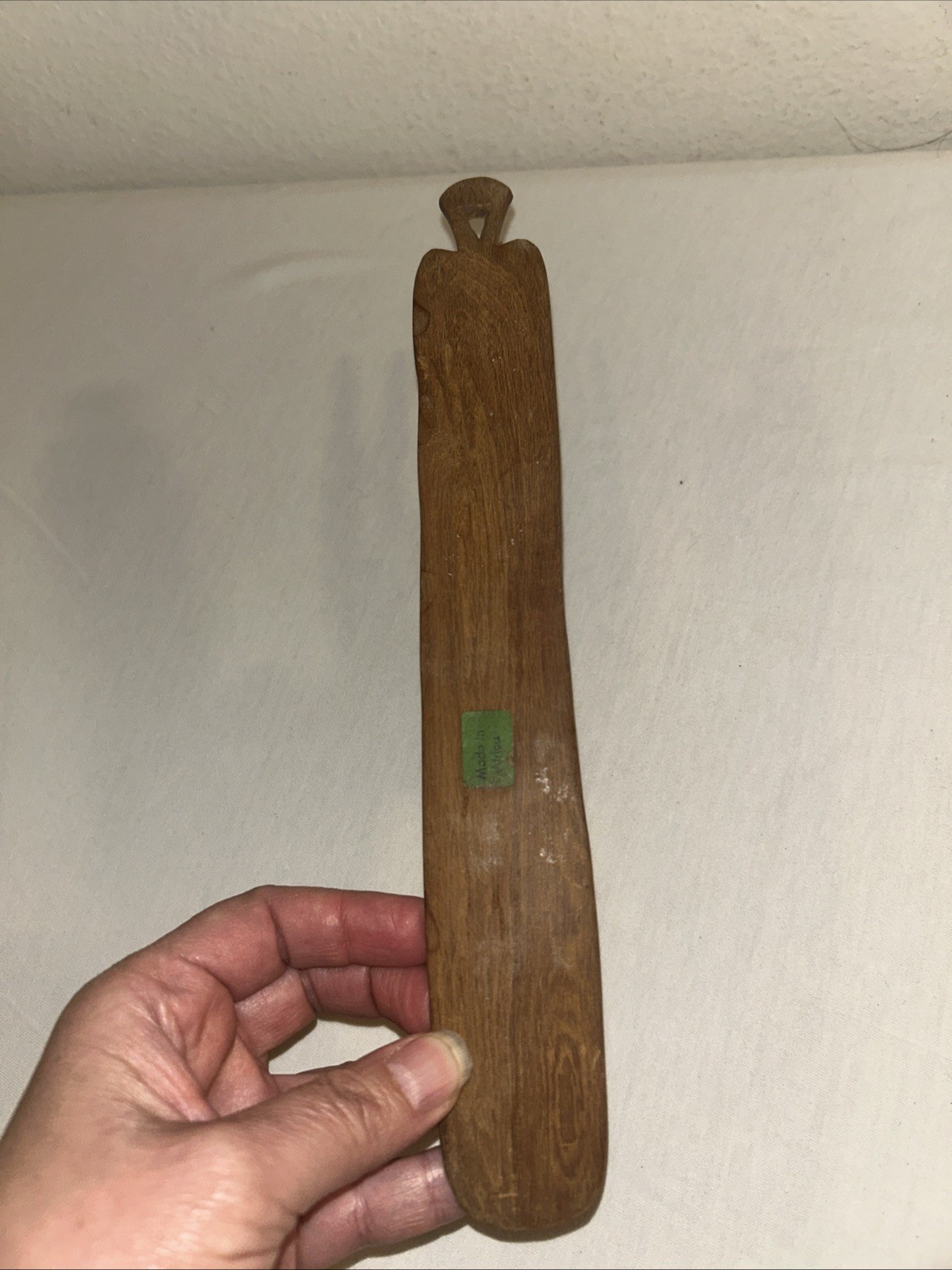 Vintage MCM Hand Carved Wood Antelope Wall Art Plaque Made In Africa 10"