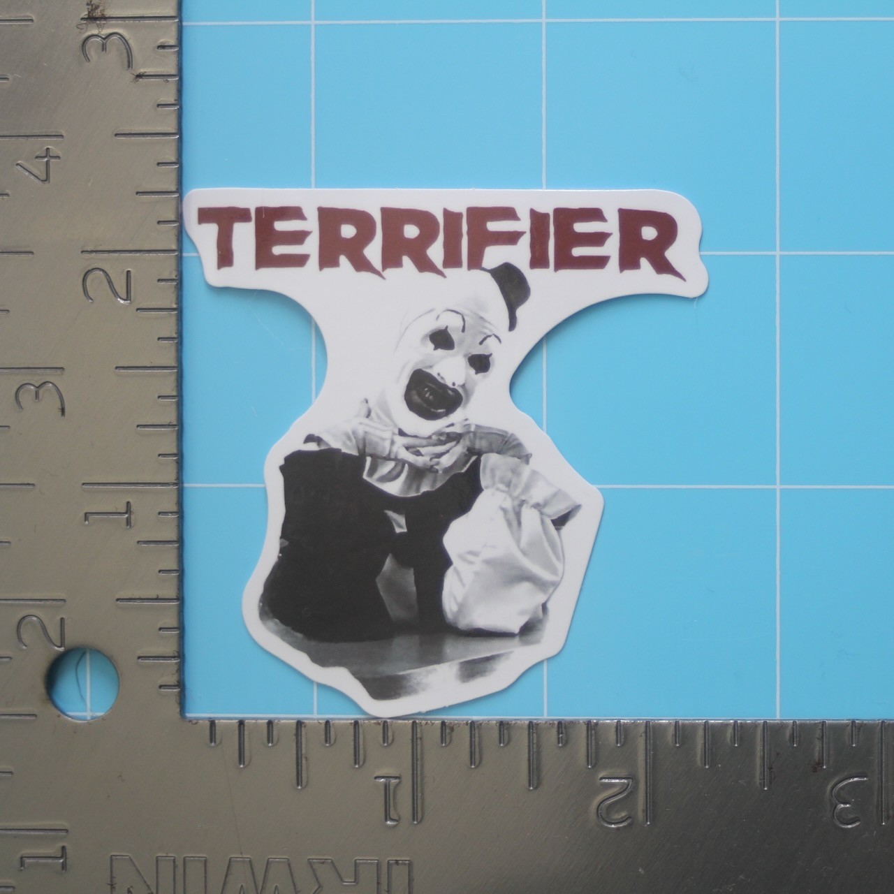 Terrifier Sticker (ART THE CLOWN) Bloody Horror Movie, Gloss PVC Decal