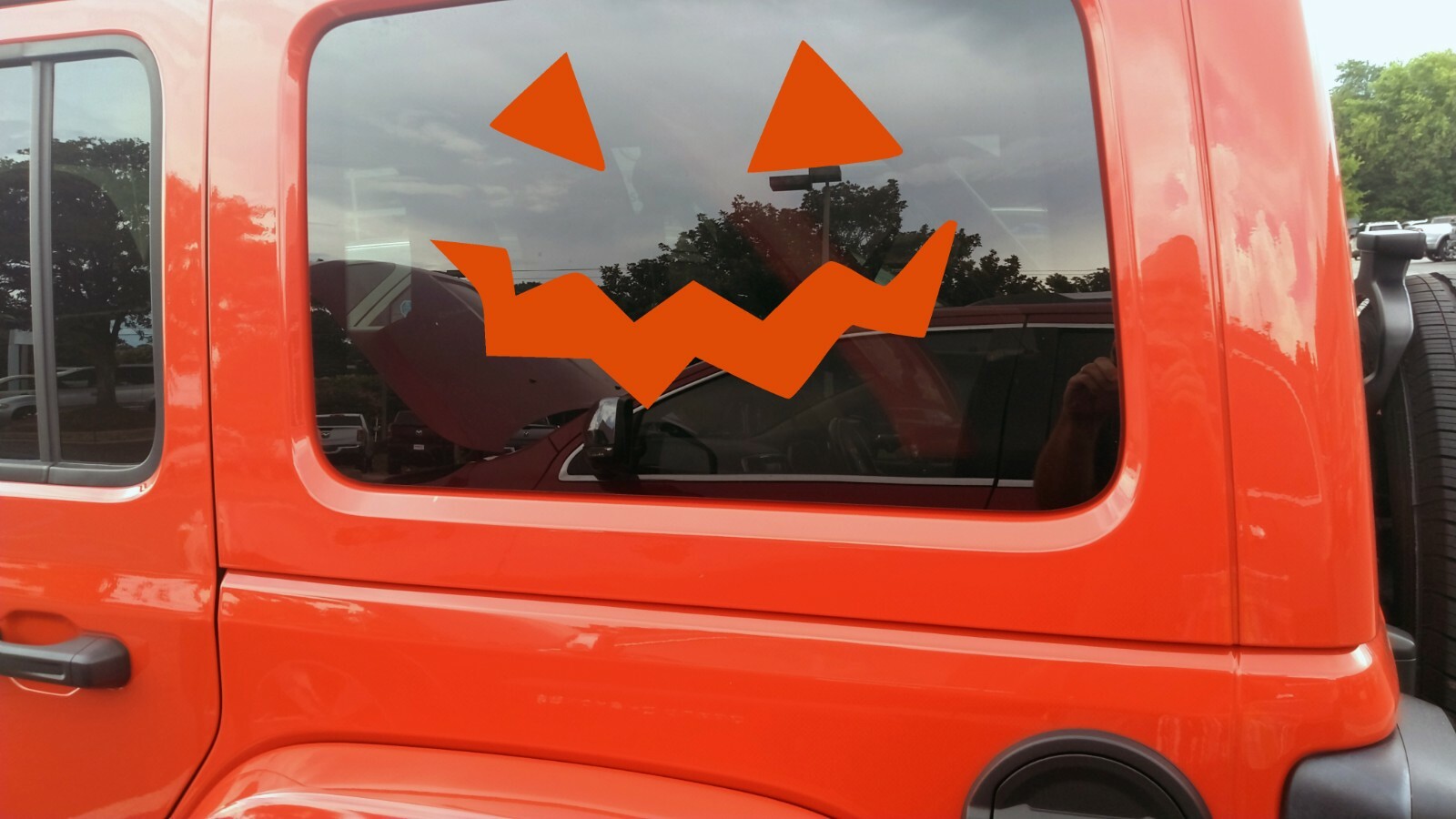 Pumpkin Face Vinyl Decal V10 | Halloween Creepy Smile Scary | Die Cut Sticker